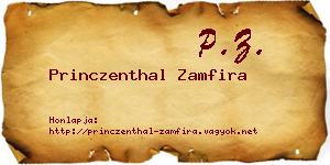 Princzenthal Zamfira névjegykártya
